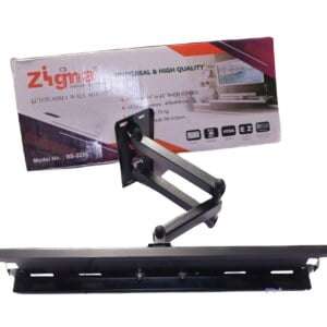 The Zigma Single Arm Movable Wall mount is a sturdy and durable wall mount designed to hold flat screen TVs up to 50 inches in size. It is compatible with VESA 400x400m, which means it can accommodate a wide range of TV brands and models. The mount is made of high-quality materials that ensure it can withstand the weight of your TV without bending or breaking. The single arm design of the mount allows you to adjust the angle of your TV to suit your viewing preferences. You can tilt the TV up or down, swivel it left or right, and even rotate it 360 degrees. This flexibility ensures that you can always find the perfect viewing angle, no matter where you are in the room. The mount is easy to install and comes with all the necessary hardware and instructions. It can be mounted on any wall surface, including drywall, concrete, and brick. The mount also features a cable management system that keeps your cables neat and organized, preventing them from getting tangled or damaged. Overall, the Zigma Single Arm Movable Wall mount is an excellent choice for anyone looking for a high-quality, versatile, and easy-to-install wall mount for their flat screen TV.